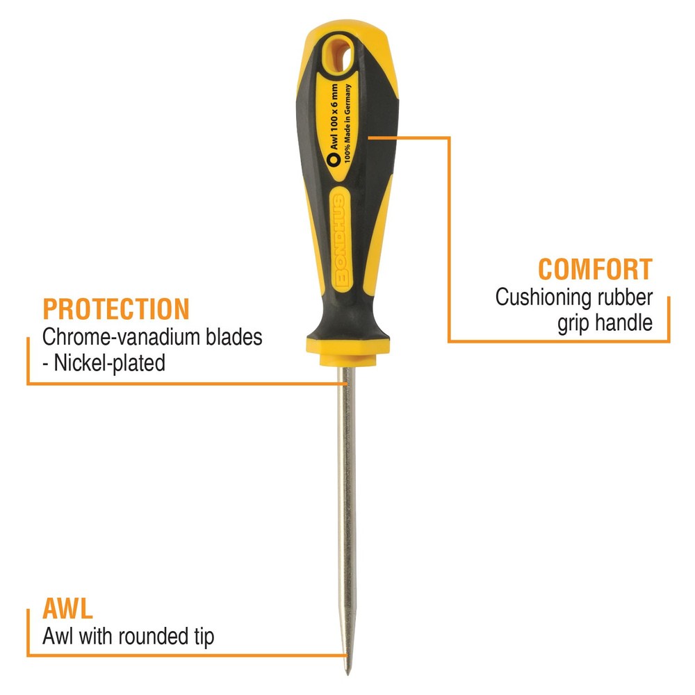 Bondhus 4" ComfortGrip™ Round Awl