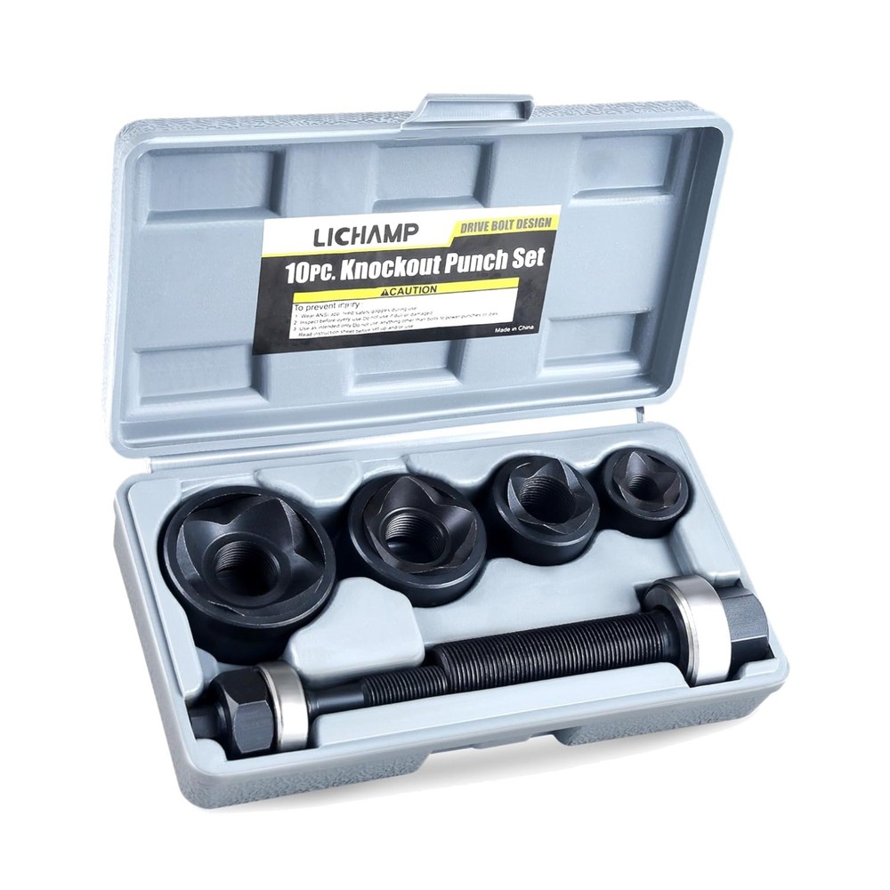 Comprehensive Knockout Punch Driver Set for Sheet Metal & More - Effortless Use