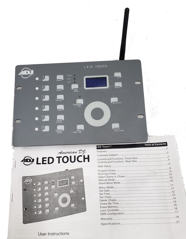 ADJ LED TOUCH DMX Controller with 2.4 wireless Battery Powered