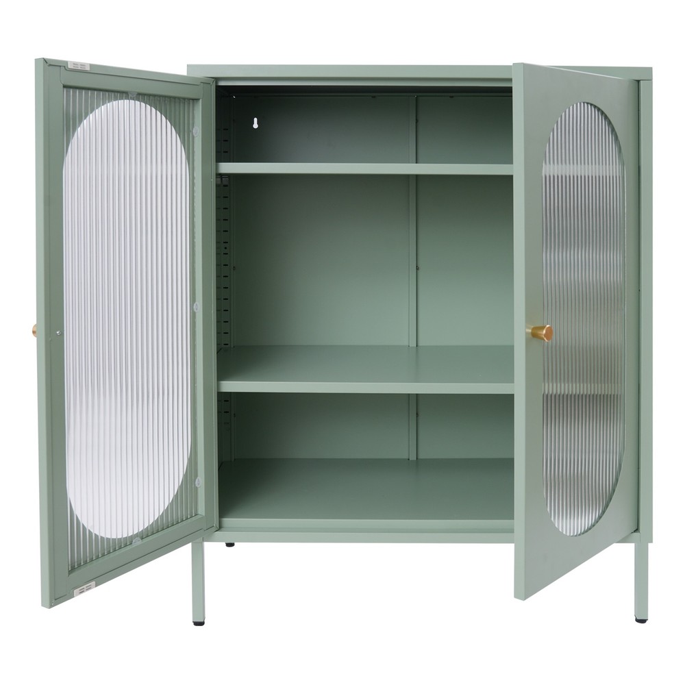 Stylish Storage Cabinet with Glass Doors - Elegant Buffet & Sideboard