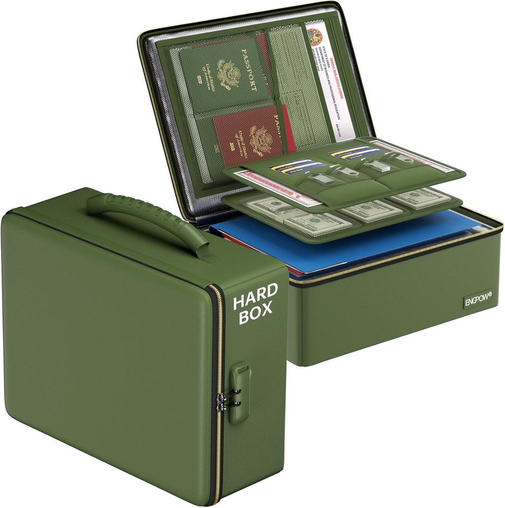 Versatile Fireproof Document Box with Thermal Insulation - For Home & Office Use