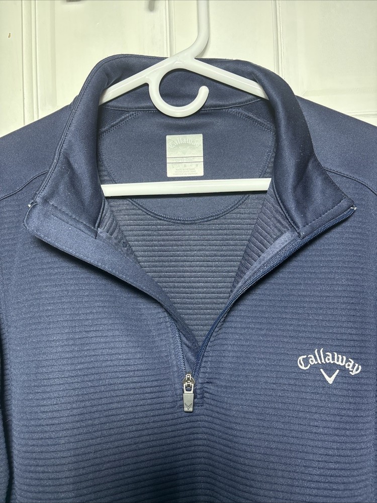 Callaway Quilted Navy 1/4 Zipper Men’s Pullover - Large