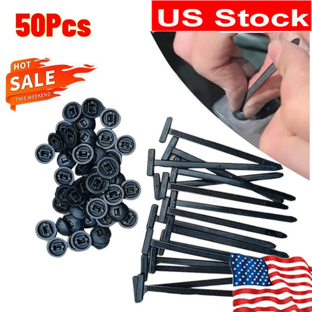 50Pcs Nylon Universal Cable Tie Buckle US