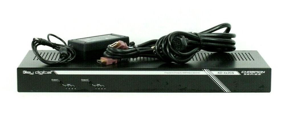 Key Digital KD-4x2CS 4x2 HDMI Matrix Switcher/ Switch h414
