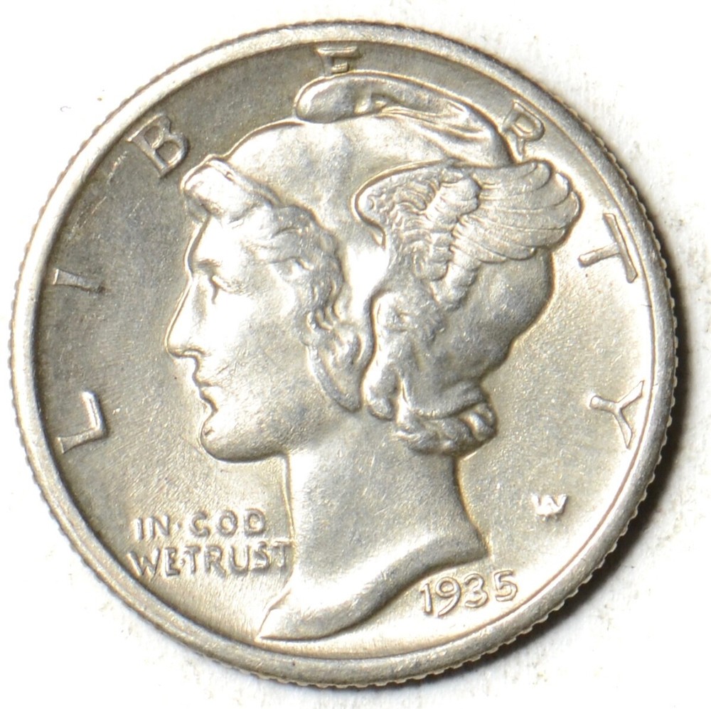 1935 Mercury Dime - BU - FSB
