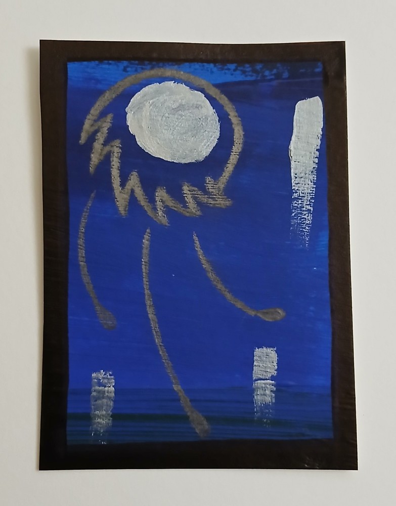 Original Mixed Media Artwork Acrylic ATC