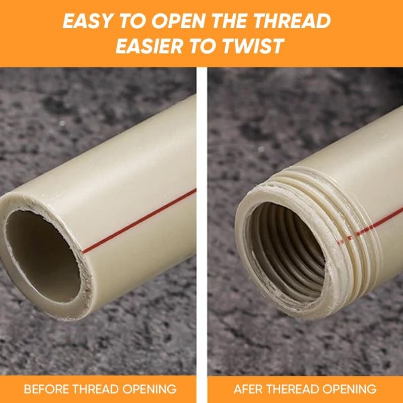 Pipe Thread Cutting Tool,2 Pcs Integrated Internal,External Pipe Threading Tool