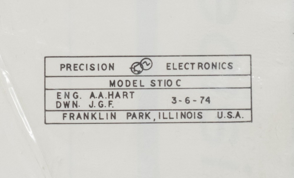 1974 Grommes Precision Model ST10-C Amplifier Schematics