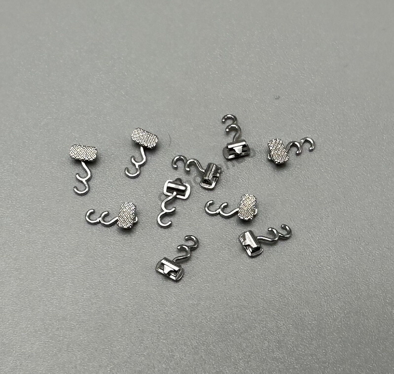 10pc/bagDental Orthodontic Crimpable Hooks Multi-Function Long Curved Left Right