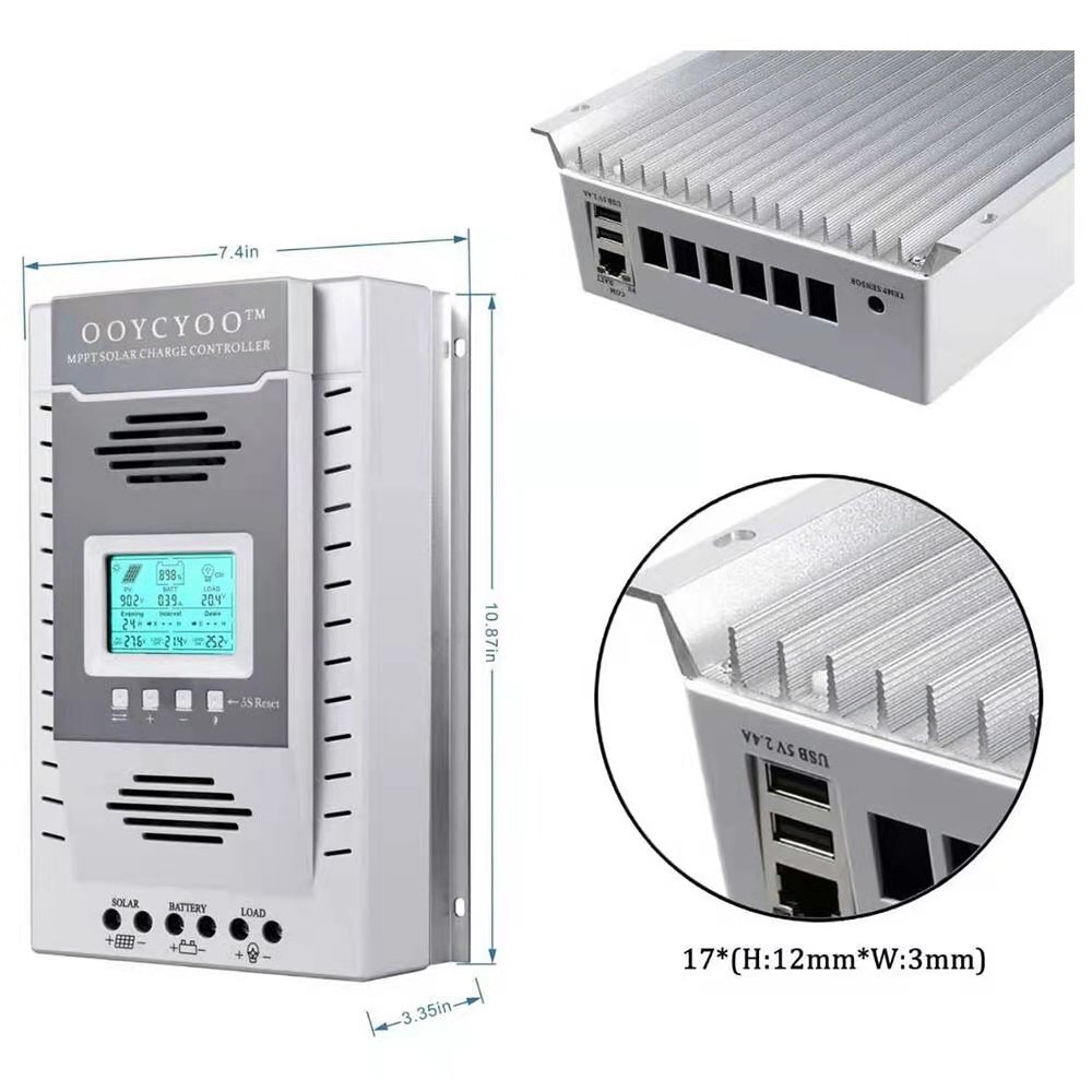 MPPT 100AMP Solar Charge Controller For 12V 24V DC Battery Regulator MAX 2600W U