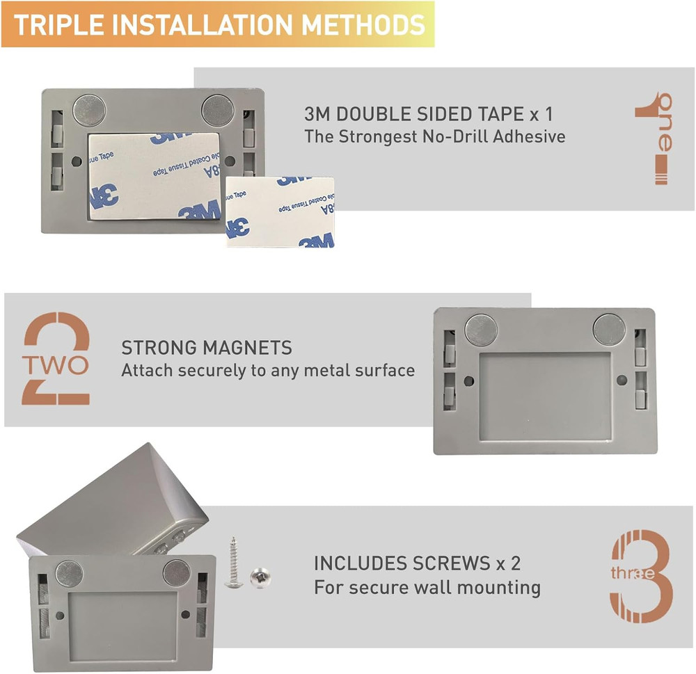 Silver Motion Sensor Keyhole Light - Automatic On/Off Infrared LED, Suitable for