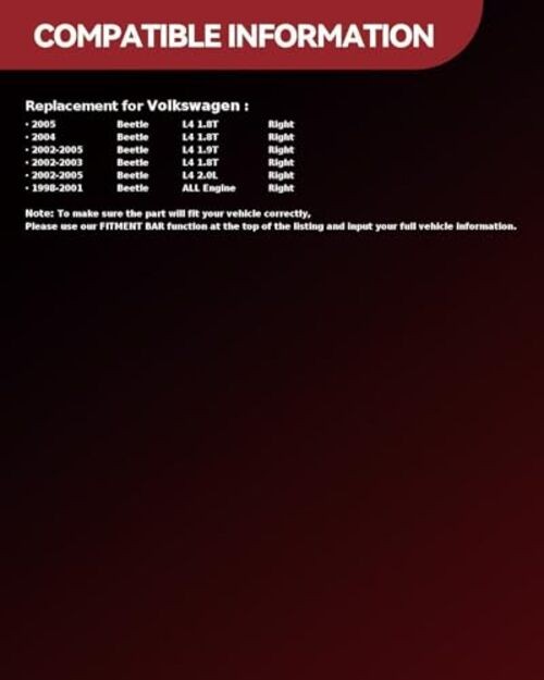 Tail Light Assembly Compatible with Beetle 1998 Black/for Beetle 1998-2005