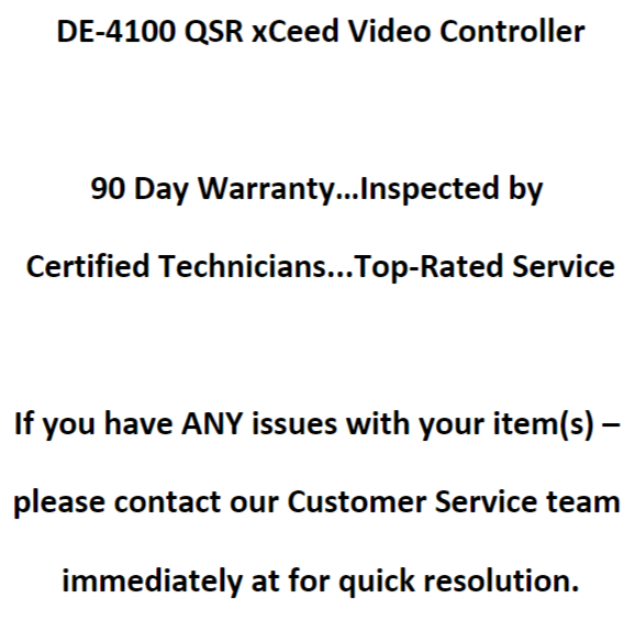 DE-4100 QSR xCeed Video Controller