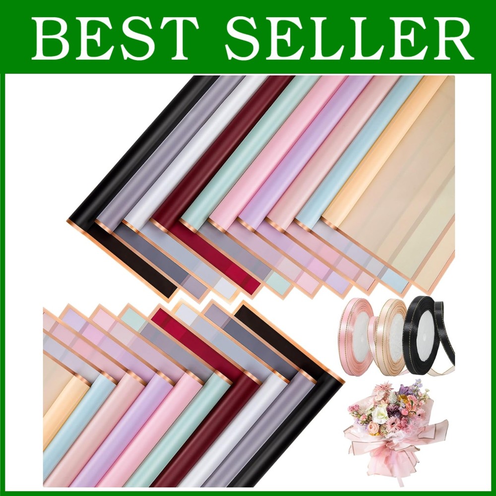 100 Sheets Flower Wrapping Paper Set