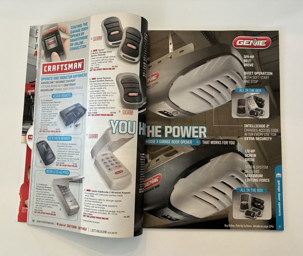 Sears Craftsman Tool Catalog Vintage 2012-2013 Used