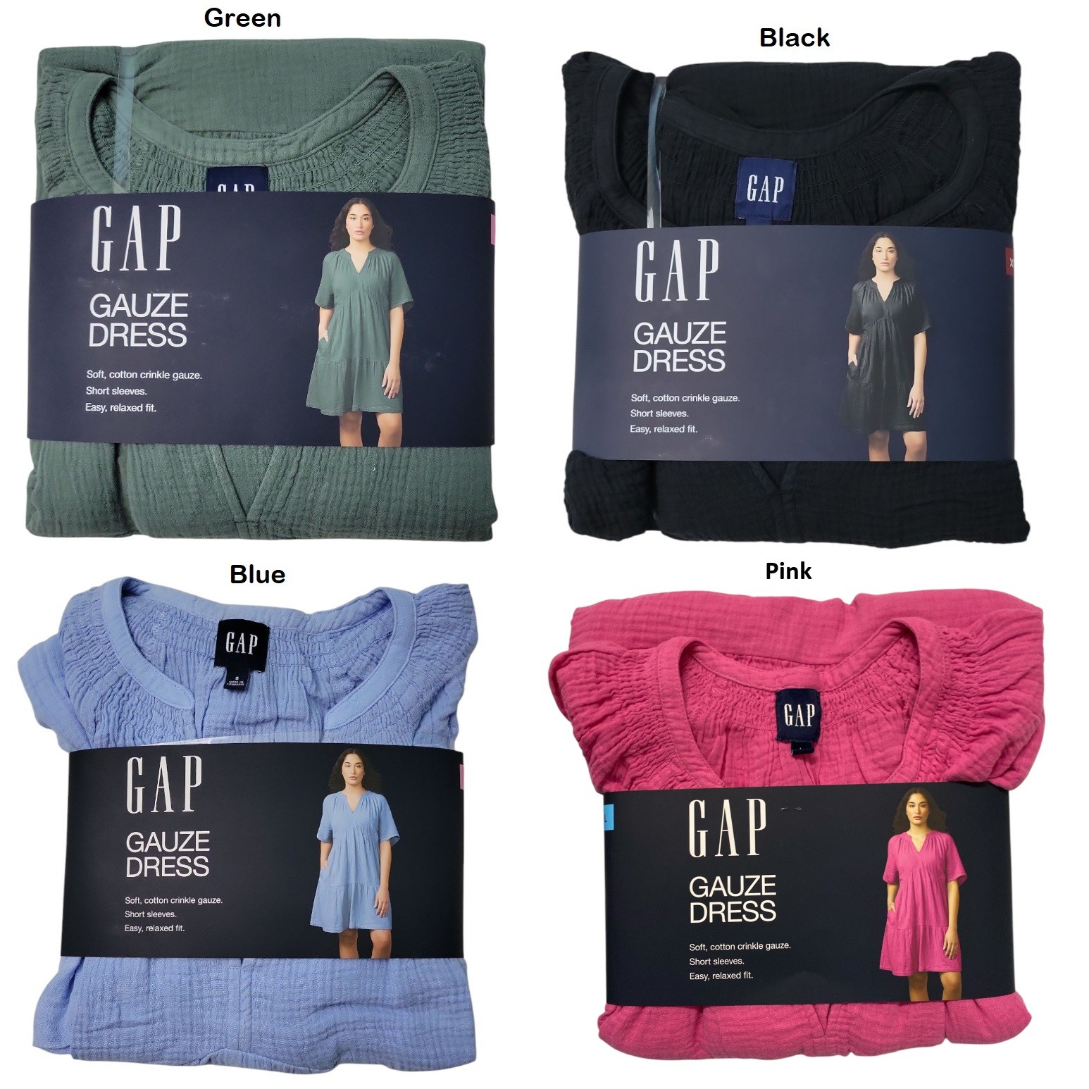 Gap Women's Relaxed Fit Soft Cotton Gauze Tiered Dress