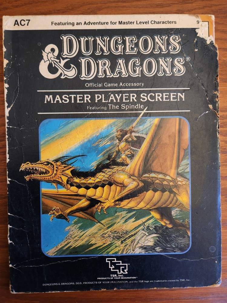 AC7 Player's Reference Screen  D&D BECMI  TSR  Dungeons Dragons 1985