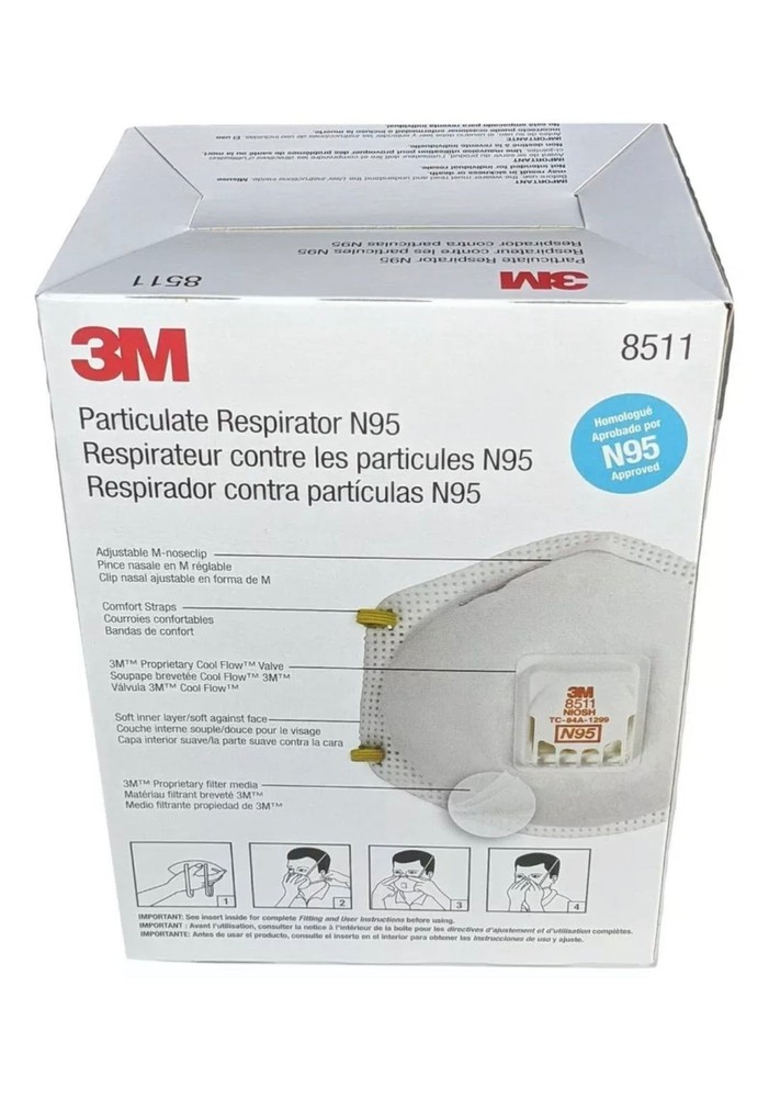 40 Pack - 3M Particulate Respirator 8511 N95