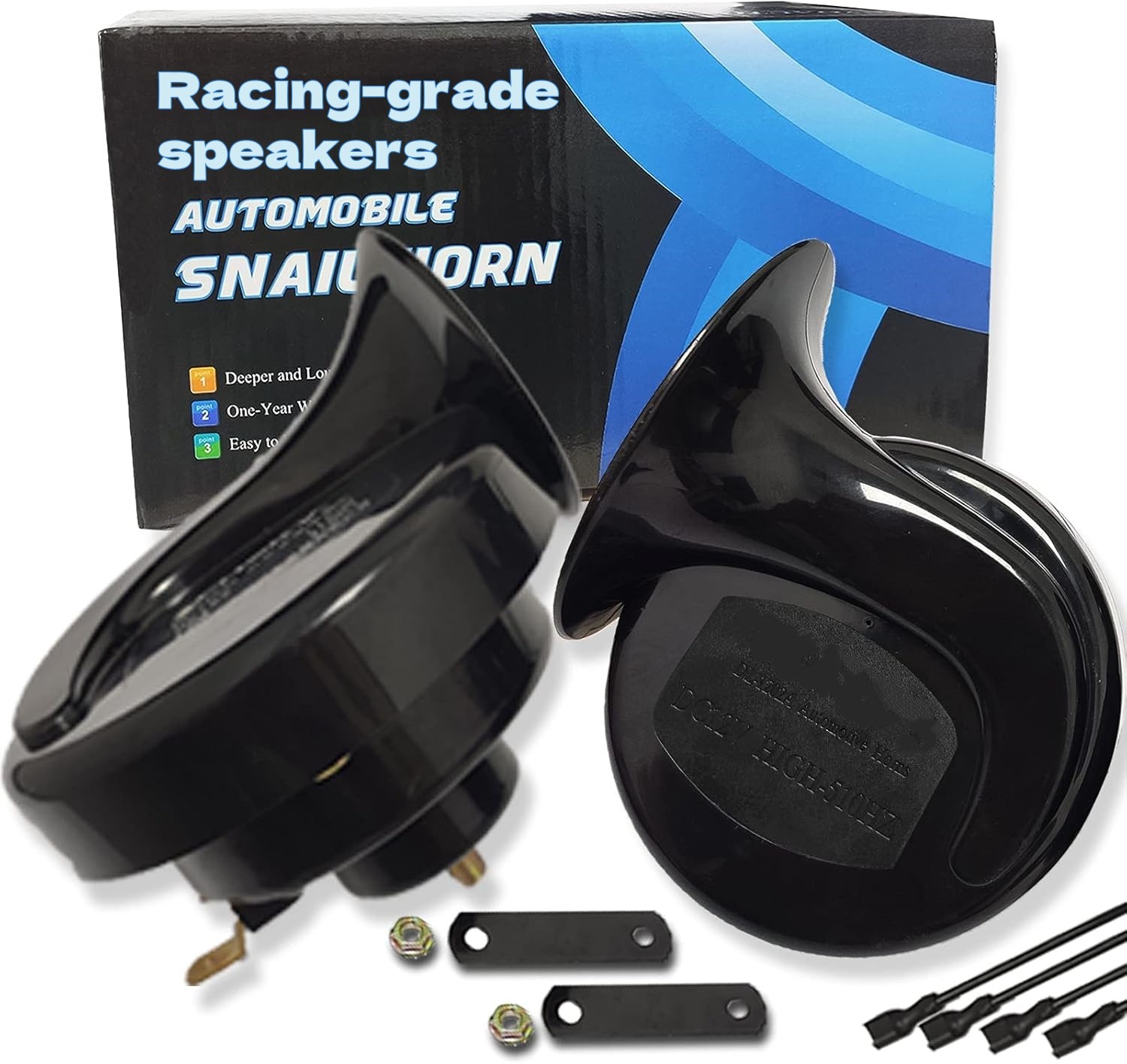 Car Horn Super Loud Train Horn for Car Boat Train Truck Black Motorcycle  HORN