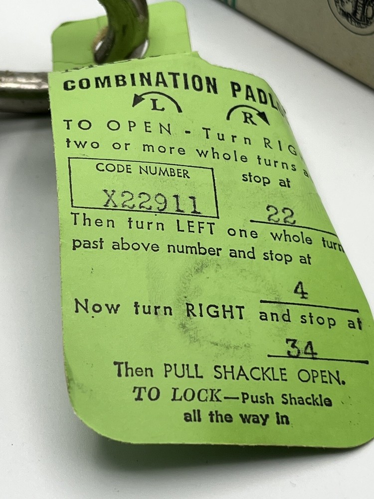 Master Combination Padlock 1500 Vintage Original Box