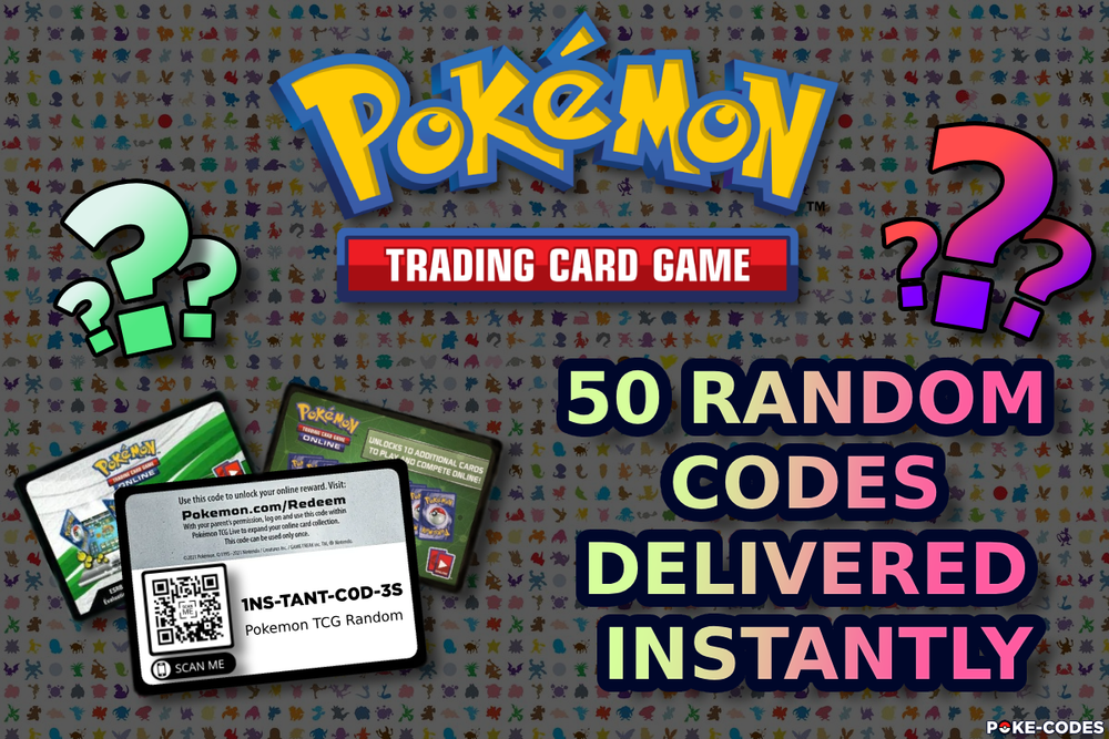 Pokemon - 50 Random Codes TCG Code Cards - INSTANT DELIVERY