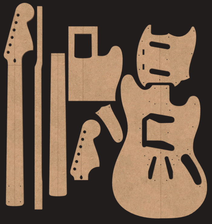 Mustang 24" Scale Full Template Set 0.50" MDF