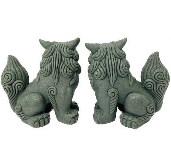 Shisa Ishiganto Lion Dog Statue Entrance Ornament Talisman Mini Okinawa Japan