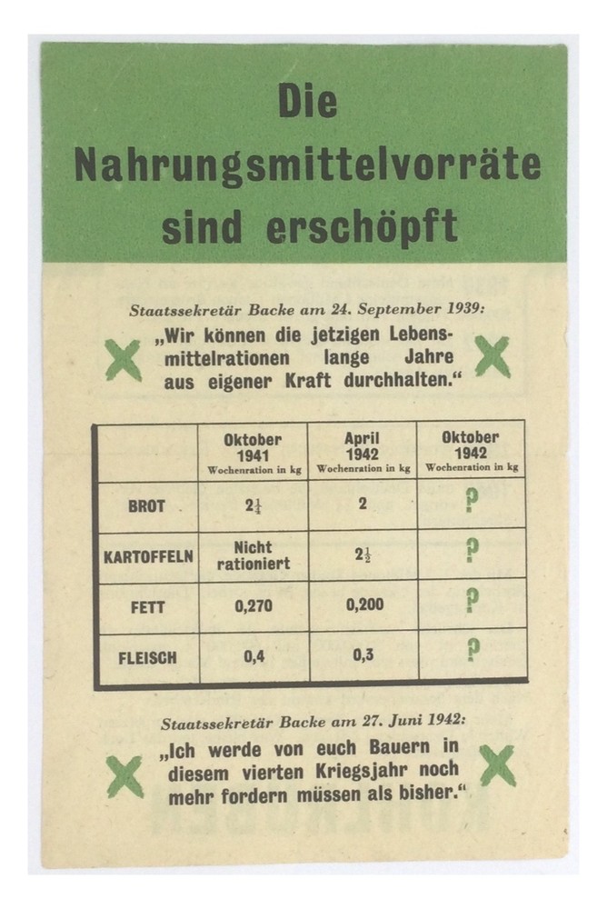 Original WW2 British Aerial Propaganda Leaflet. - Code G.40 [1942].