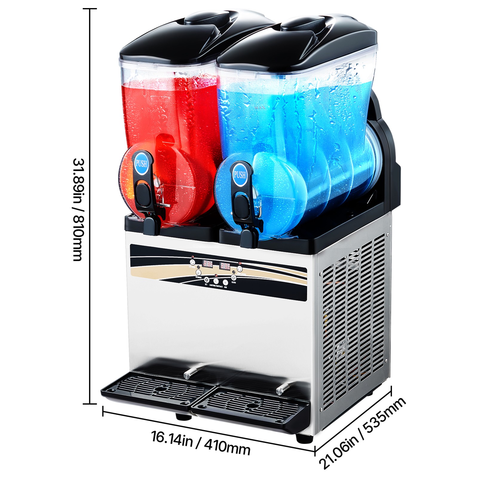 Commercial Slushy Machine 15Lx2 Tank Margarita Smoothie Cold Frozen Drink Maker