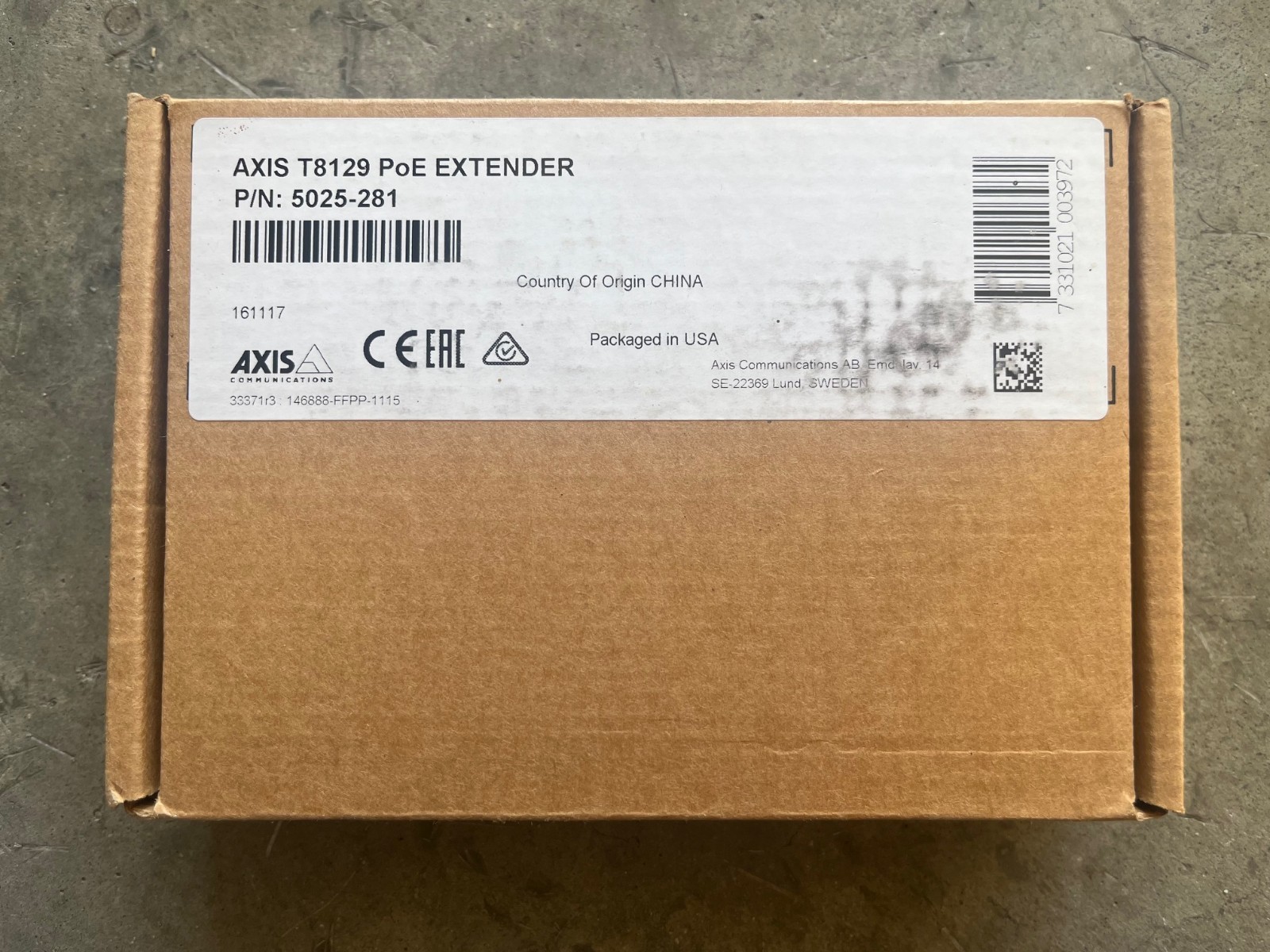 AXIS T8129 PoE Extender P/N 5025-281