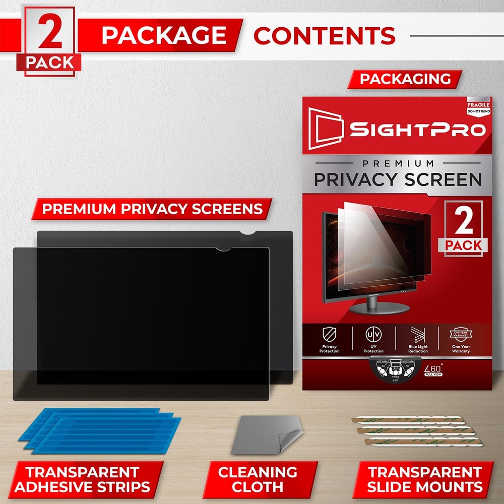 SightPro 24 Inch 16:9 [2 Pack] Computer 24 (Diagonal)