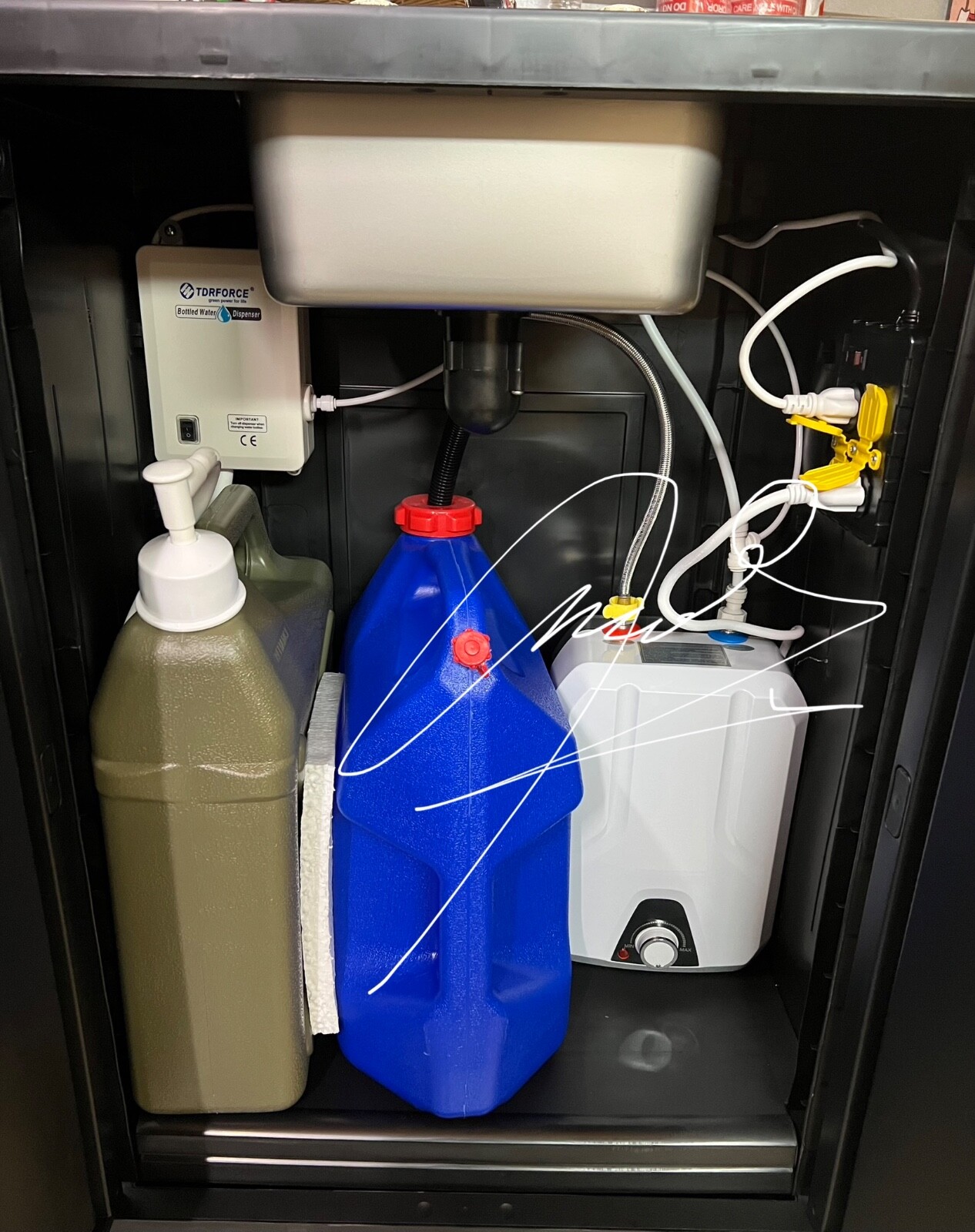 Portable sink mobile Handwash Self contained AND Ice Cream Dipper Well 6" 110V