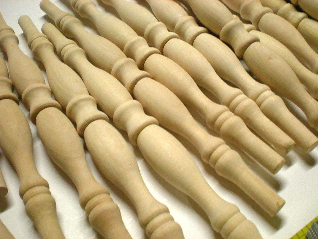 2 Wood Spindles Size 9" for Crafts, Furniture, Cribs or Cradles Size 9 inch