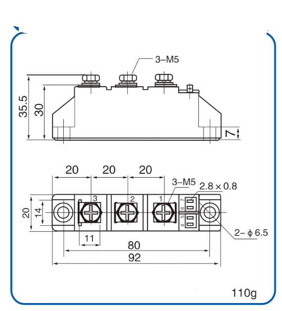 MFC40A-16 Half Control Module Rectifier Module SCR Module 40A 1600V