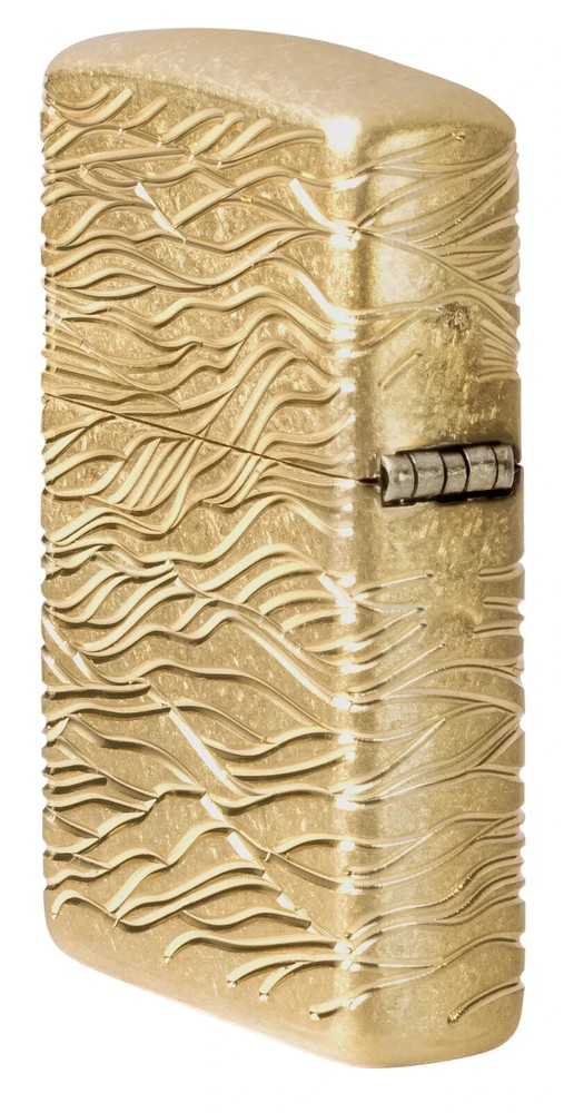 Zippo Armor Tumbled Brass Multicut 46273