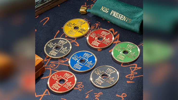 RAINBOW COINS (MORGAN) by N2G magic tricks