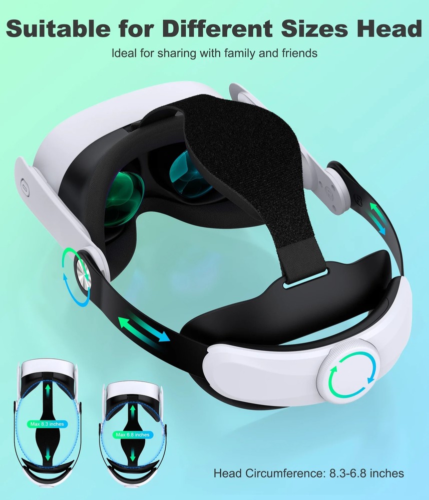 for VR Headset Accessories Adjustable Head Strap for Meta Quest 3s/3/2 Headstrap