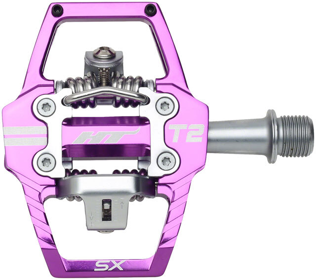 HT Components T2-SX Pedals - Dual Sided Clipless with Platform, Aluminum, 9/16",
