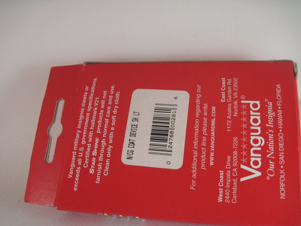 N/CG Coat device SR LT mint in box set