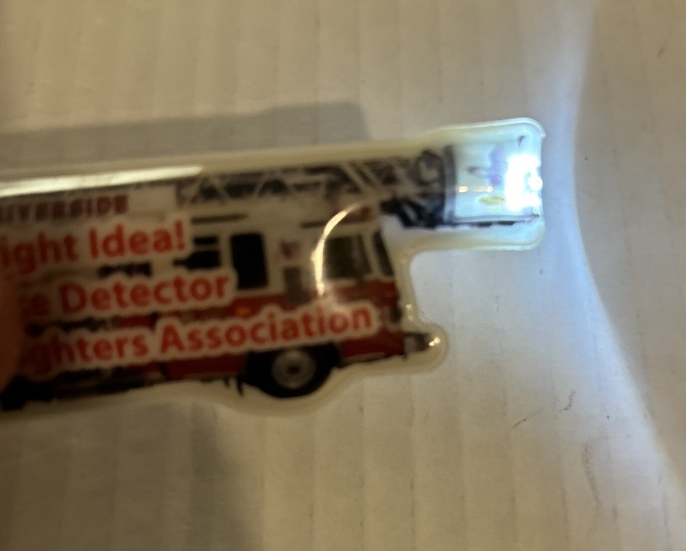 Fire Dept Engine #806 Keychain Puffy Squeeze Flashlight North Riverside Ladder