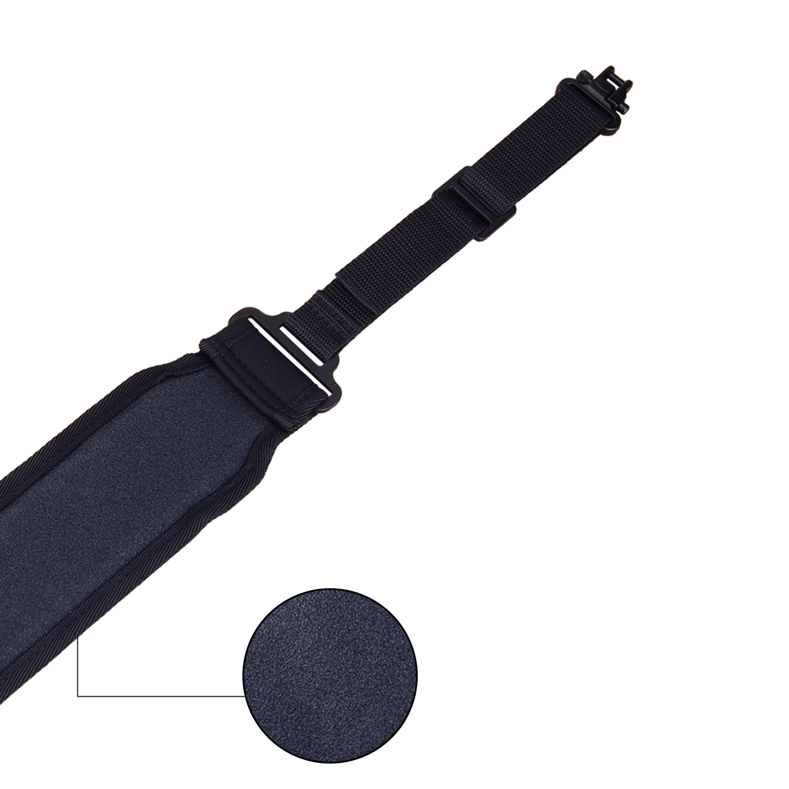 Black Shotgun Sling with 25 Shell Holder, 2 Point Non-Slip Adjustable Ammo Sling