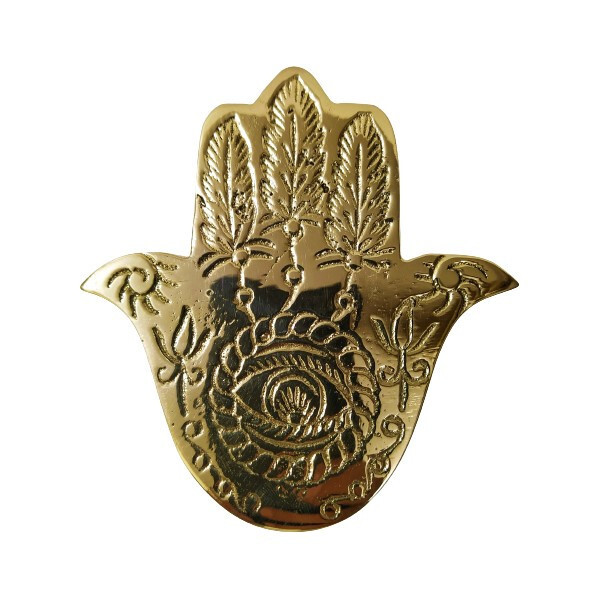 Brass Hamsa Hand Door Knocker Evil Eye Solid Brass