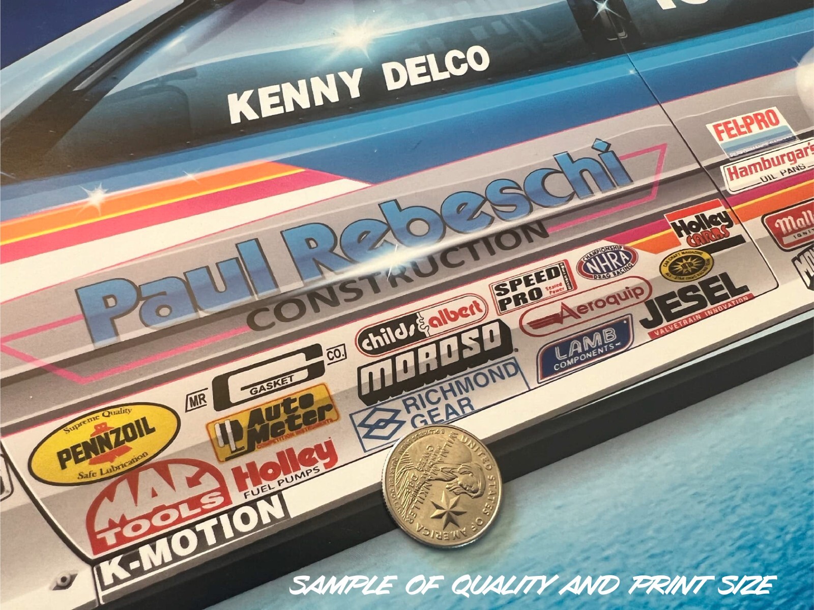 Jungle Jim Lieberman Open Red Monza Funny Car 28X18" Poster FC096