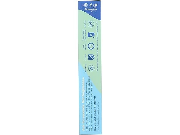 Repurpose 855995003068 Disposable Tableware, Off-White Fork