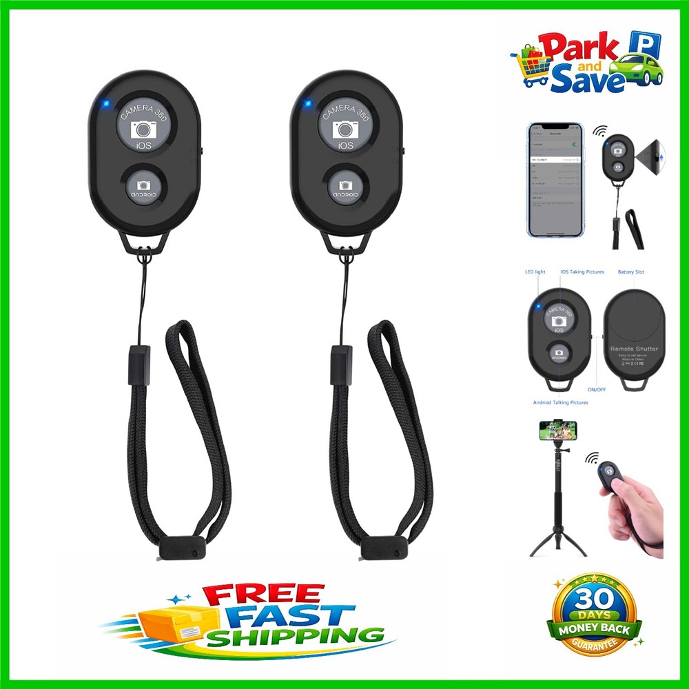 Rechargeable Camera Remote Shutter for iPhones & Androids - Perfect for Selfies