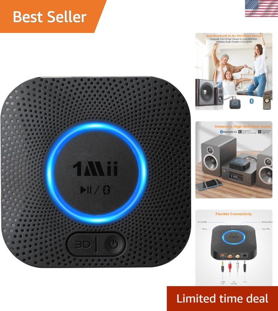 Hi-Fi Bluetooth Receiver with 3D Surround - aptX HD & 98FT Range for Streaming