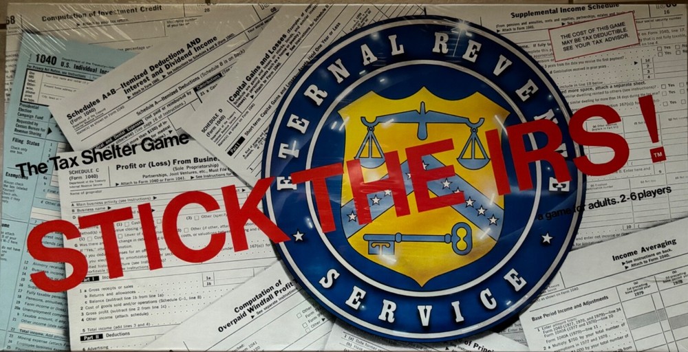 Stick The IRS! Board Game - 1981 - SEALED