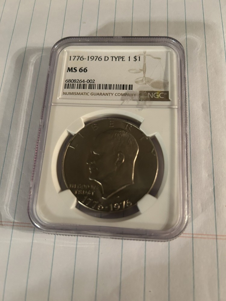 1776-1976-D $1 Type1 Eisenhower  Dollar NGC MS66