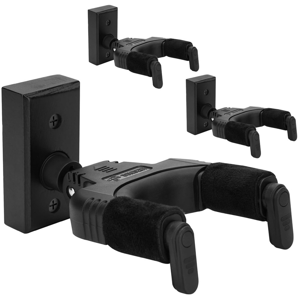 Adjustable Guitar Wall Mount Hanger with Auto Lock - For All String Instruments