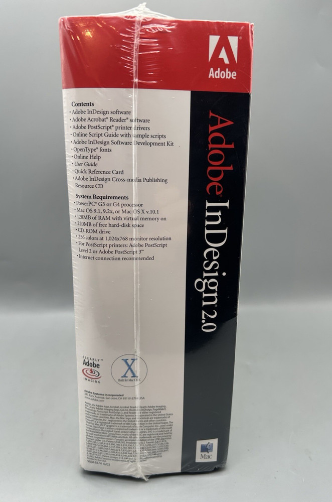 Adobe InDesign 2.0 for Macintosh Retail 1 User - Sealed